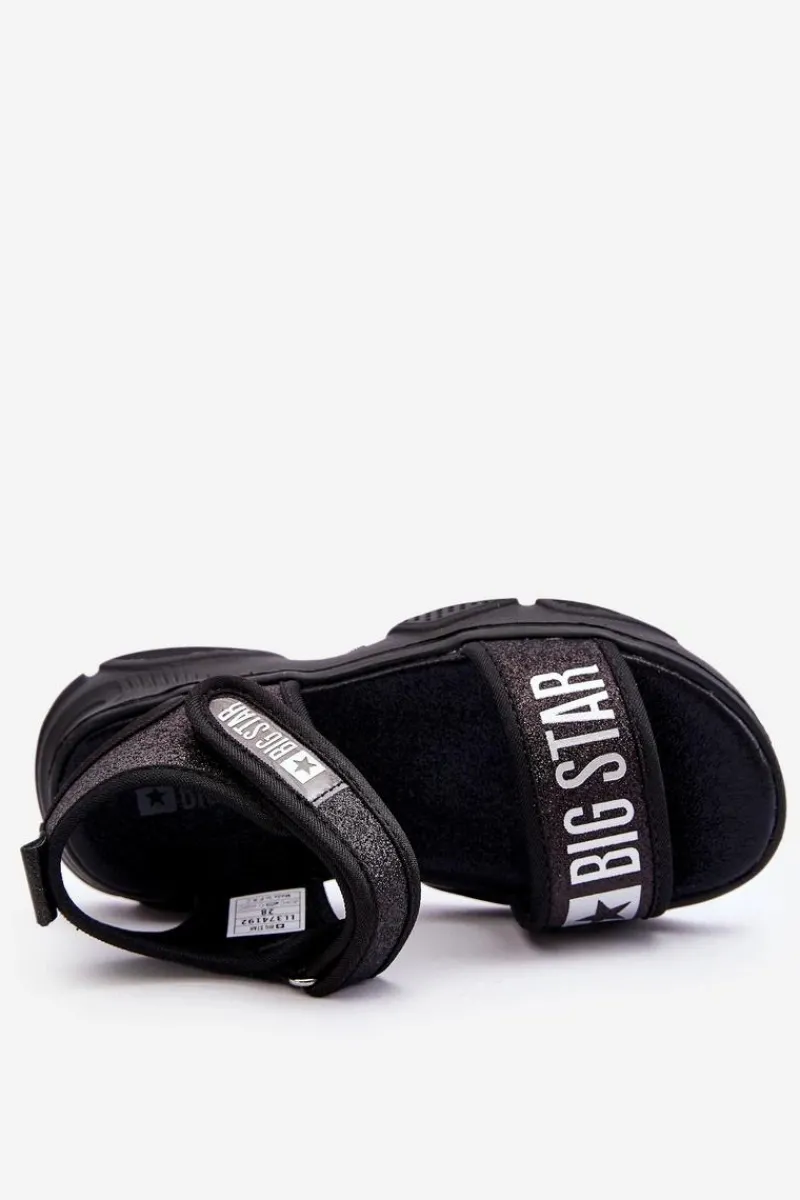 Dziewczęce>Big Star Shoes Dziecięce Sandałki Na Rzep Big Star LL374192 Czarne