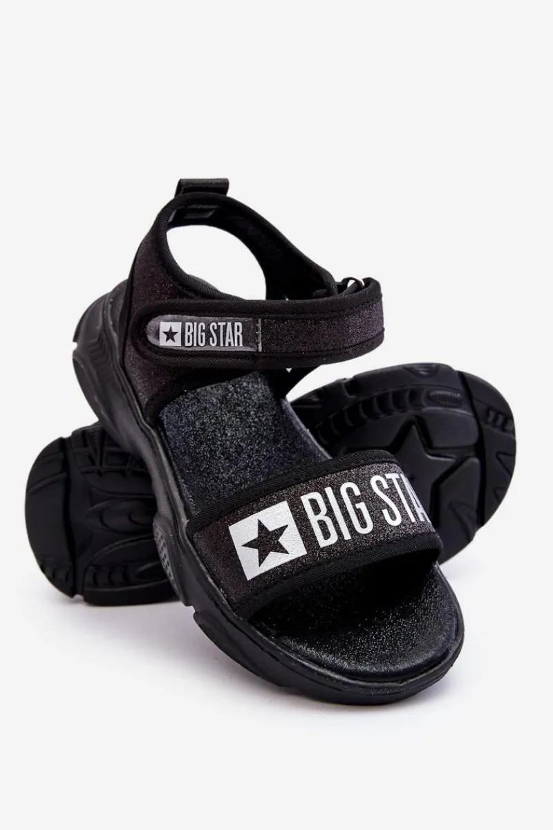Dziewczęce>Big Star Shoes Dziecięce Sandałki Na Rzep Big Star LL374192 Czarne