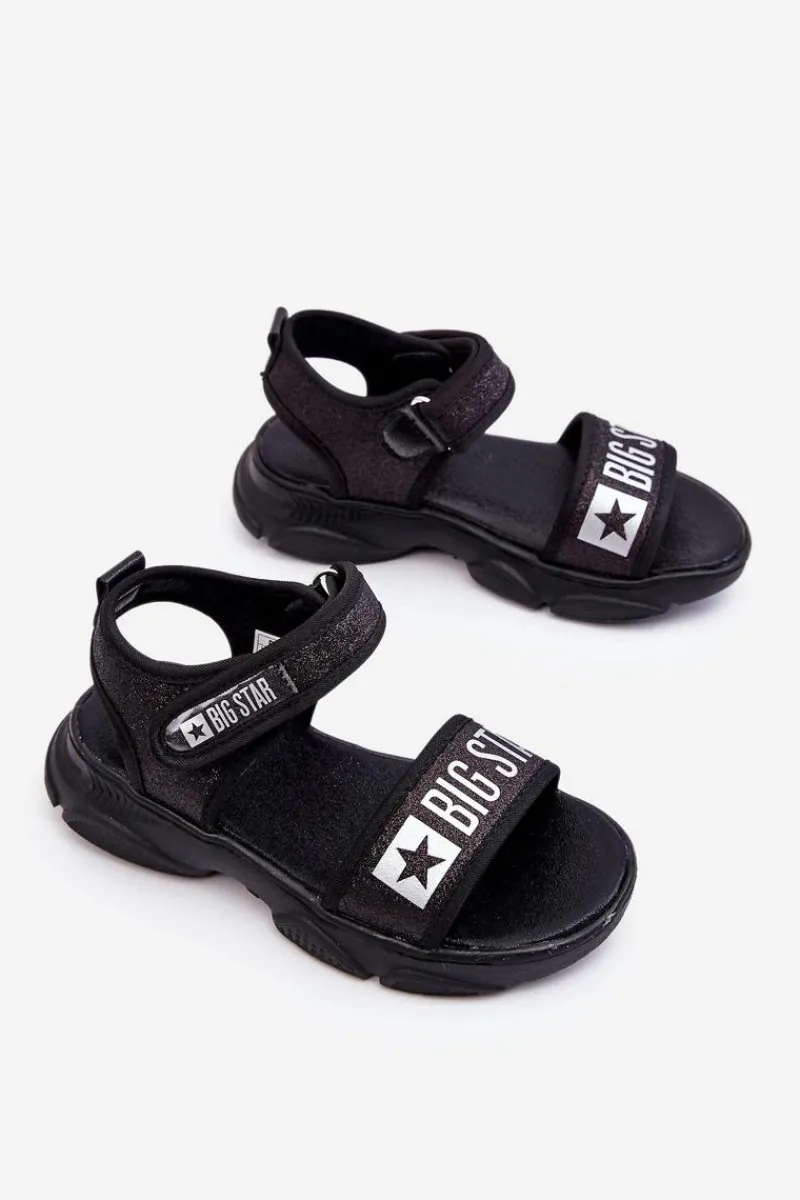 Dziewczęce>Big Star Shoes Dziecięce Sandałki Na Rzep Big Star LL374192 Czarne