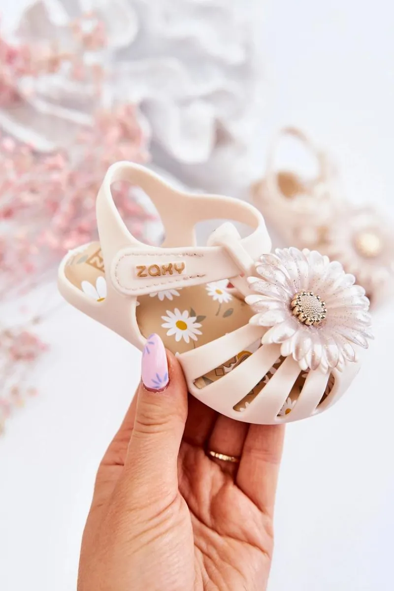 Clearance Dziecięce Sandałki Na Rzep Pachnące JJ385031 Beżowe Dzieci Chłopięce|Dziewczęce