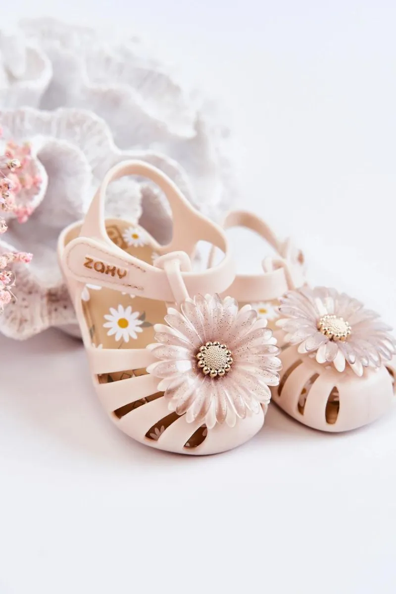 Clearance Dziecięce Sandałki Na Rzep Pachnące JJ385031 Beżowe Dzieci Chłopięce|Dziewczęce
