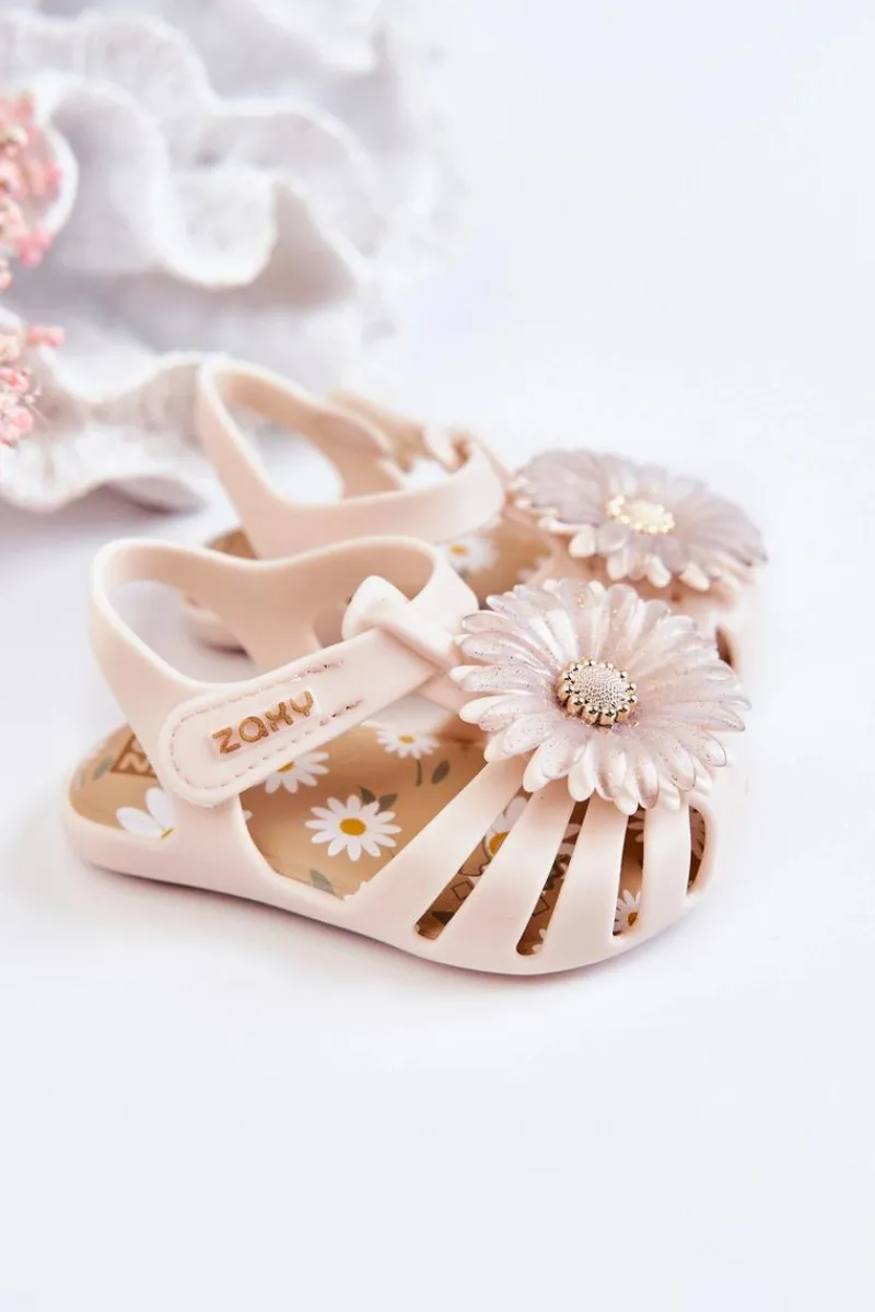 Clearance Dziecięce Sandałki Na Rzep Pachnące JJ385031 Beżowe Dzieci Chłopięce|Dziewczęce