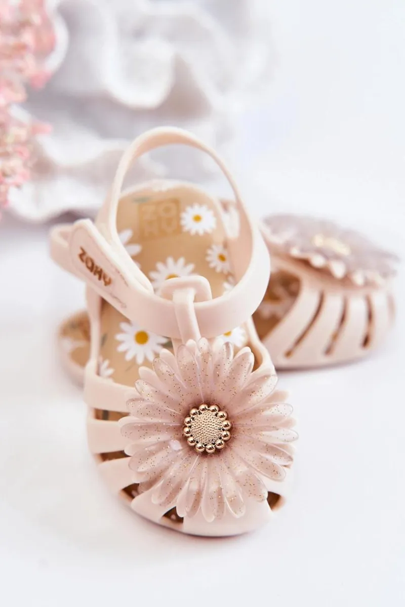 Clearance Dziecięce Sandałki Na Rzep Pachnące JJ385031 Beżowe Dzieci Chłopięce|Dziewczęce