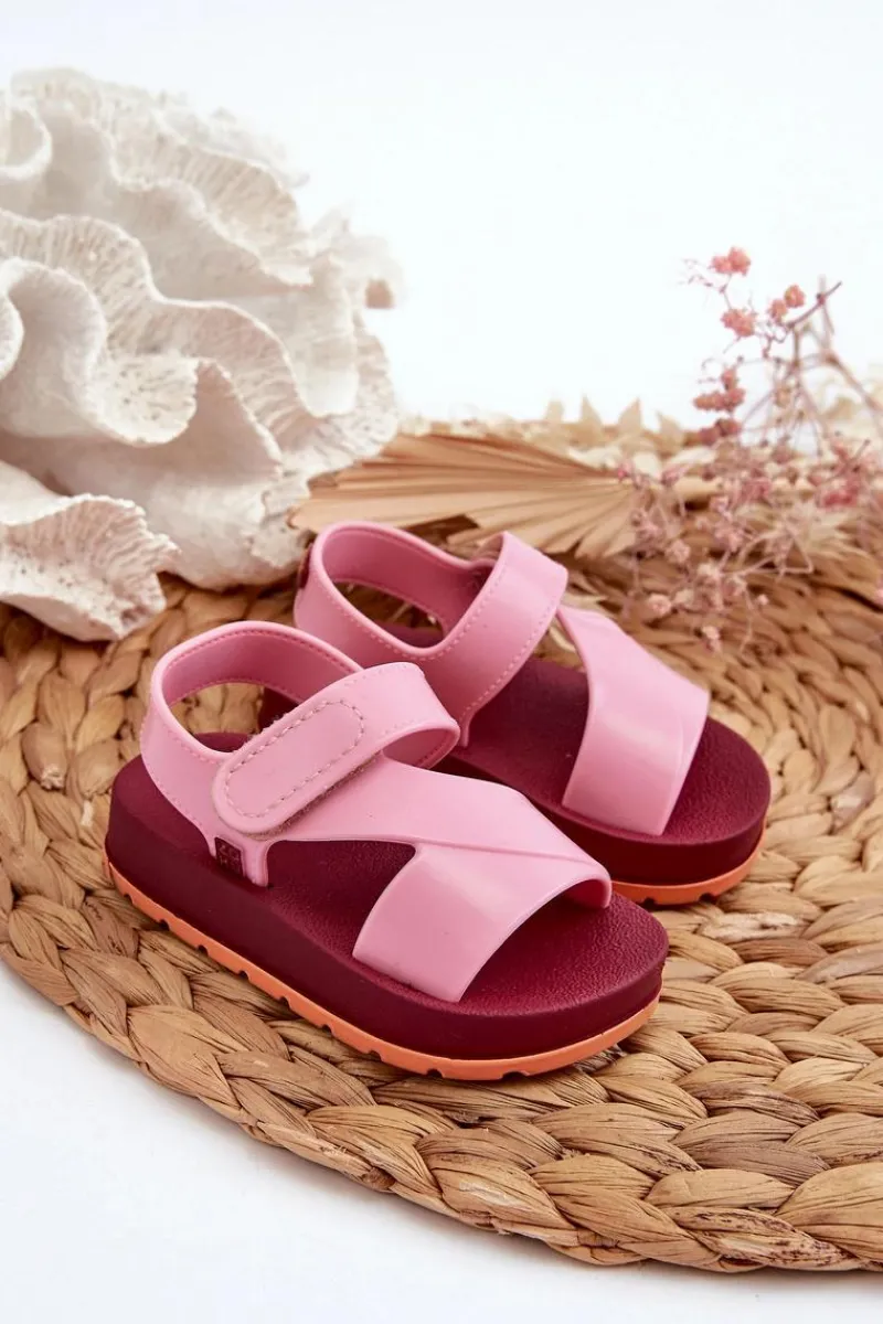 Hot ZAXY Dziecięce Sandałki Na Rzep Pachnące LL385001 Różowe Różowy