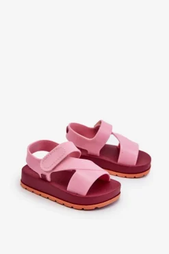 Hot ZAXY Dziecięce Sandałki Na Rzep Pachnące LL385001 Różowe Różowy