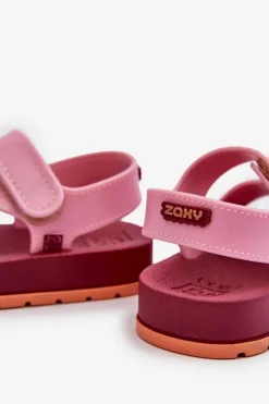 Hot ZAXY Dziecięce Sandałki Na Rzep Pachnące LL385001 Różowe Różowy