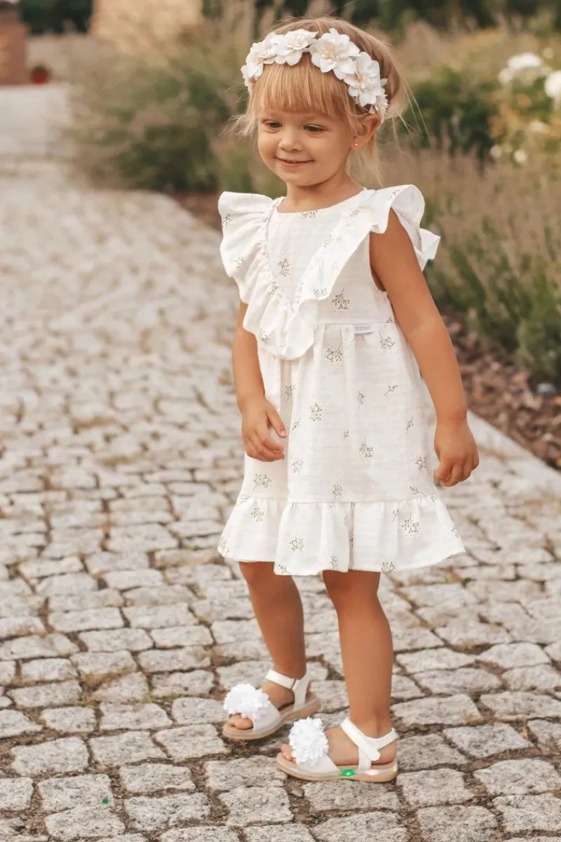 Dziewczęce>Boto Dziecięce Sandałki Na Rzep Świecące Białe Milena