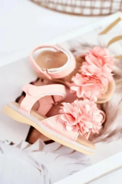 Online Boto Dziecięce Sandałki Na Rzep Świecące Różowe Milena