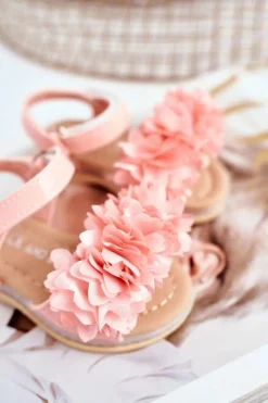 Online Boto Dziecięce Sandałki Na Rzep Świecące Różowe Milena