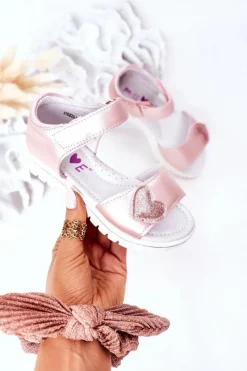 Best Evento Dziecięce Sandałki Na Rzepy Różowe Sweetheart