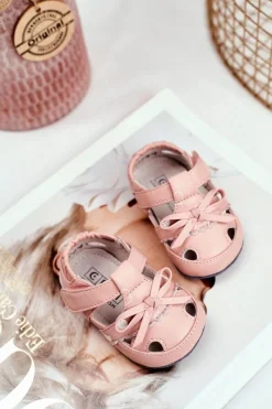 Dziewczęce></noscript>Boto Dziecięce Sandałki Na Rzepy Dla Dziewczynki Różowe Maentra