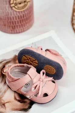 Dziewczęce></noscript>Boto Dziecięce Sandałki Na Rzepy Dla Dziewczynki Różowe Maentra