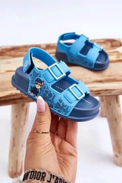 New Dziecięce Sandałki Psi Patrol Grendene Kids JJ385017 Niebieskie Dzieci Chłopięce