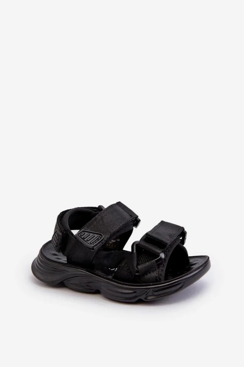 Best Dziecięce Sandałki Zapinane Na Rzepy Czarne Orretta Dzieci Chłopięce|Dziewczęce