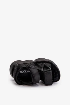 Best Dziecięce Sandałki Zapinane Na Rzepy Czarne Orretta Dzieci Chłopięce|Dziewczęce