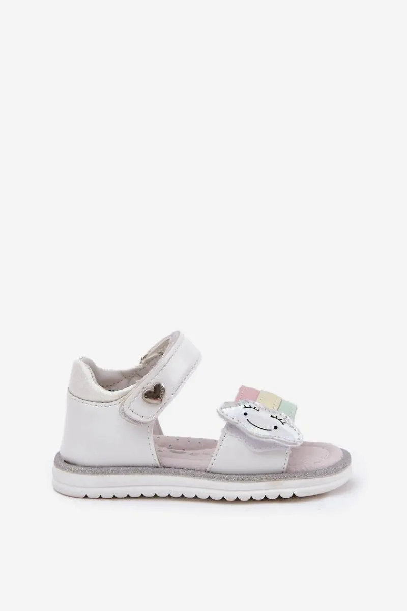Sale Evento Dziecięce Sandałki Zapinane Na Rzep Białe Orailla Biały