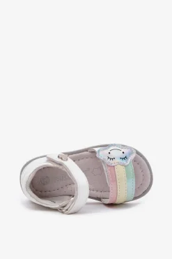 Sale Evento Dziecięce Sandałki Zapinane Na Rzep Białe Orailla Biały