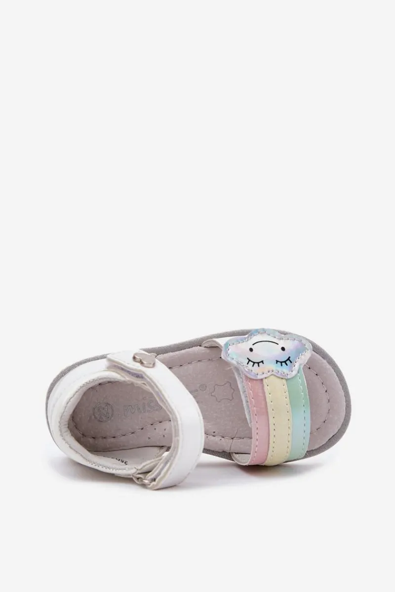 Sale Evento Dziecięce Sandałki Zapinane Na Rzep Białe Orailla Biały