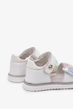 Sale Evento Dziecięce Sandałki Zapinane Na Rzep Białe Orailla Biały