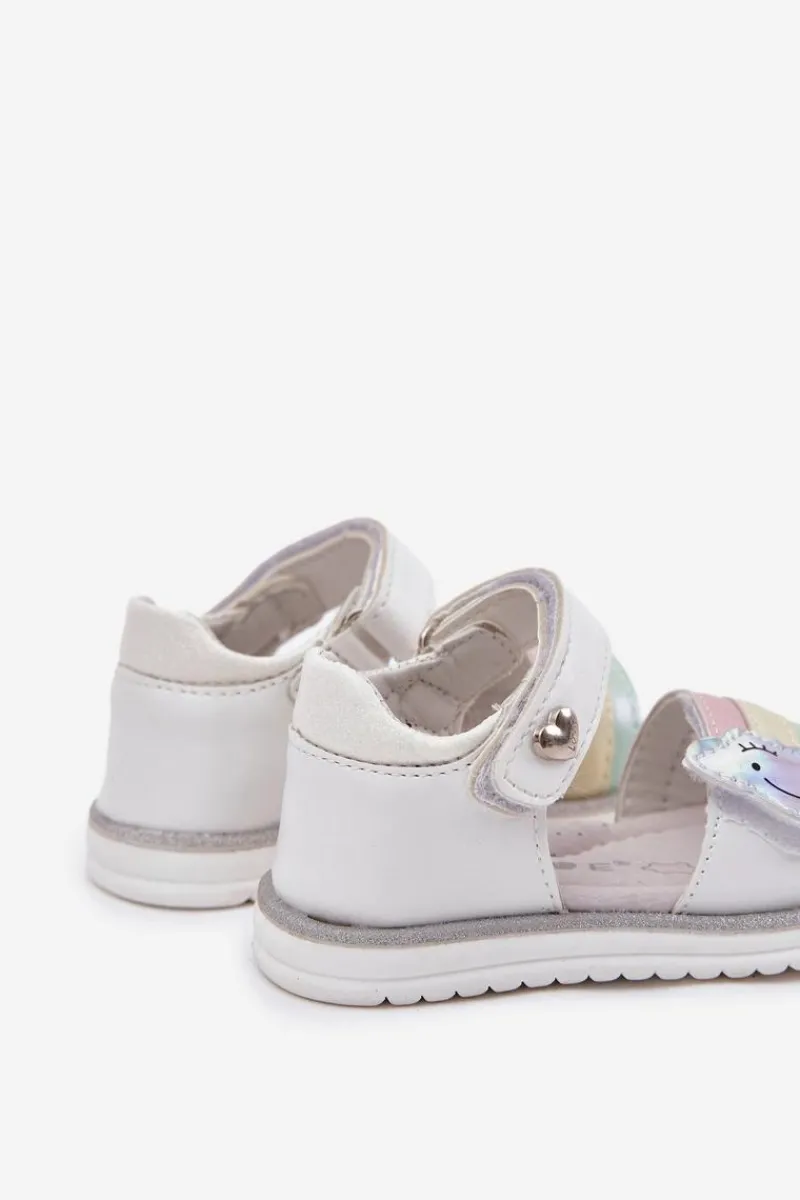 Sale Evento Dziecięce Sandałki Zapinane Na Rzep Białe Orailla Biały