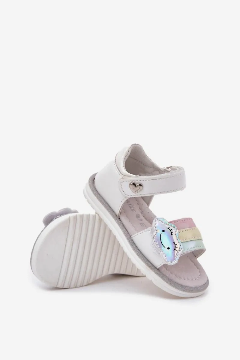 Sale Evento Dziecięce Sandałki Zapinane Na Rzep Białe Orailla Biały