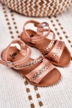 Discount Dziecięce Sandały Champagne Kremo Dzieci Dziewczęce