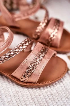 Discount Dziecięce Sandały Champagne Kremo Dzieci Dziewczęce