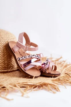 Discount Dziecięce Sandały Na Lato Różowe Nelson Dzieci Dziewczęce