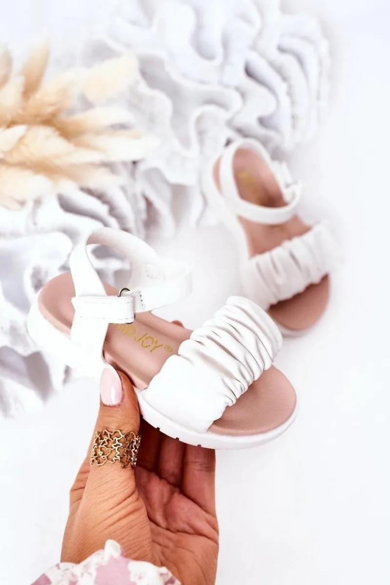 Dziewczęce>Boto Dziecięce Sandały Na Rzep Białe Aimy