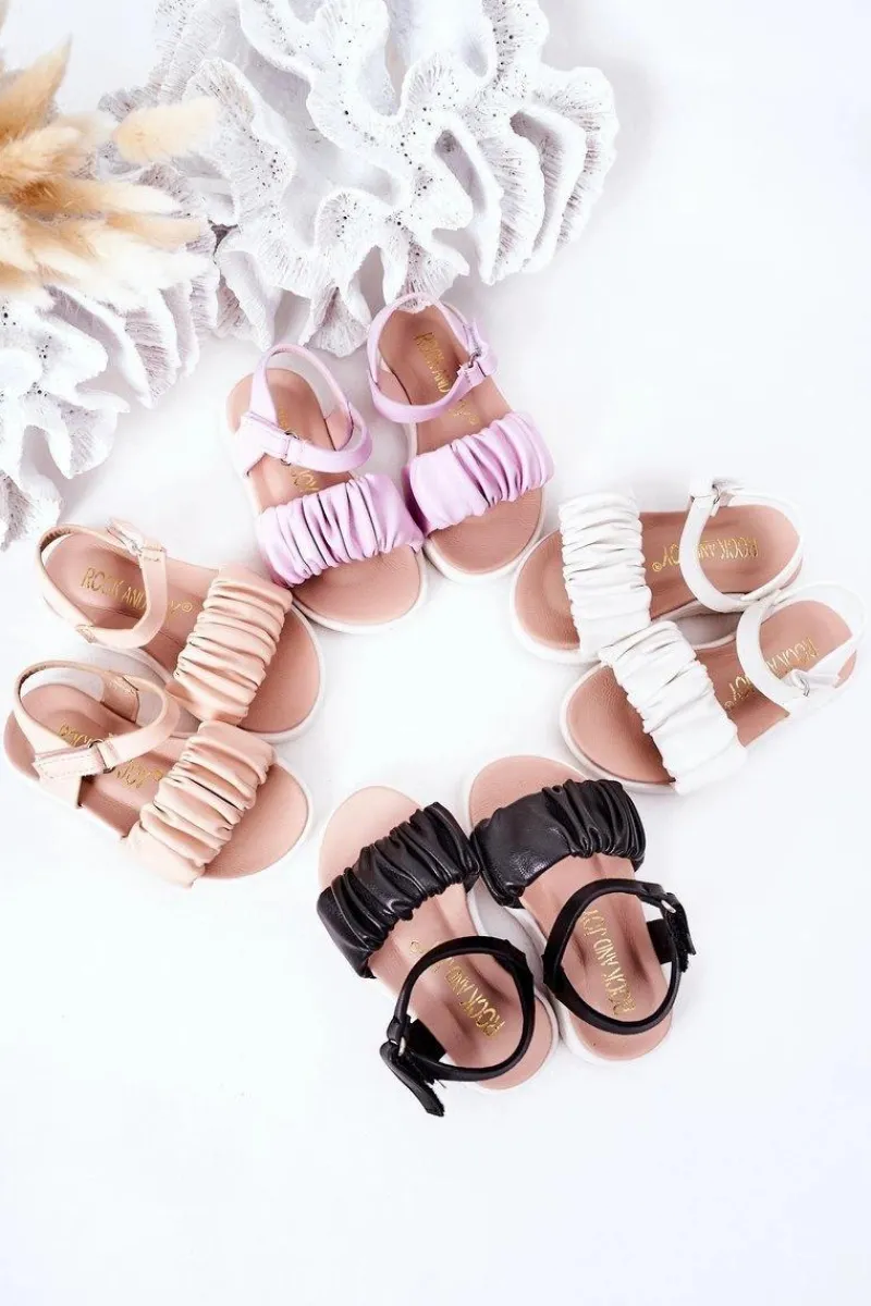 Dziewczęce>Boto Dziecięce Sandały Na Rzep Białe Aimy