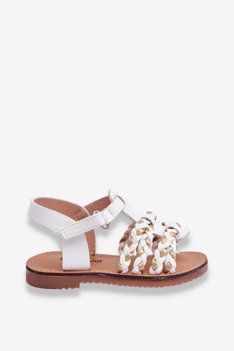 Dziewczęce>Boto Dziecięce Sandały Na Rzep Z Paseczkami Białe Sammy Biały