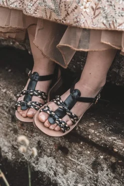 Online Boto Dziecięce Sandały Na Rzep Z Paseczkami Czarne Sammy Czarny