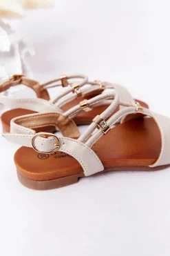 Sale Dziecięce Sandały S.Barski Comfort Beżowe Dzieci Dziewczęce