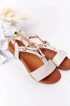 Sale Dziecięce Sandały S.Barski Comfort Beżowe Dzieci Dziewczęce