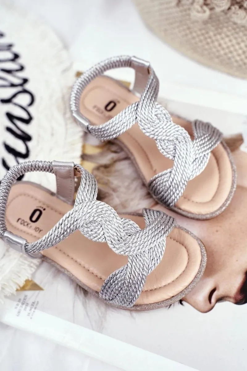 Hot Dziecięce Sandały Srebrne Lamado Dzieci Dziewczęce