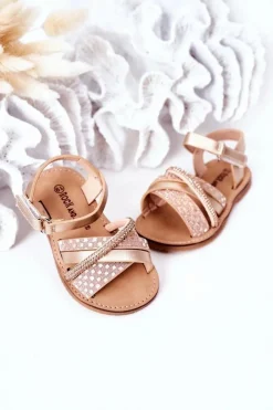 Discount Boto Dziecięce Sandały Z Cekinami Złote Becky