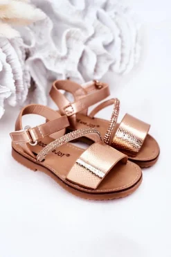 Online Boto Dziecięce Sandały Z Cekinami Różowe Złoto Blake