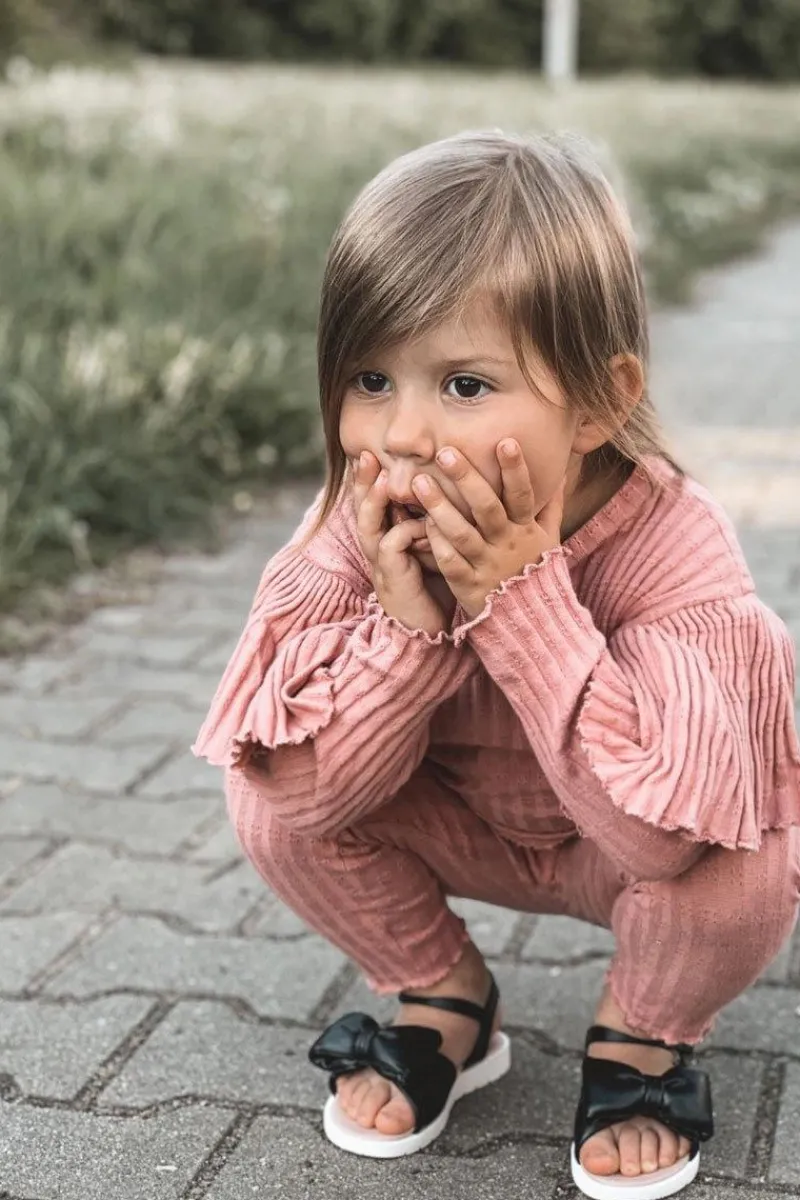 Clearance Boto Dziecięce Sandały Z Kokardą Czarne Abbie