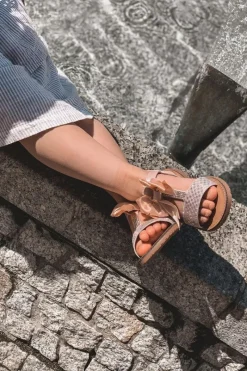 Discount Boto Dziecięce Sandały Z Kokardą Różowe Beebee