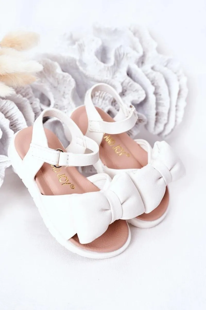 Dziewczęce>Boto Dziecięce Sandały Z Kokardą Białe Abbie