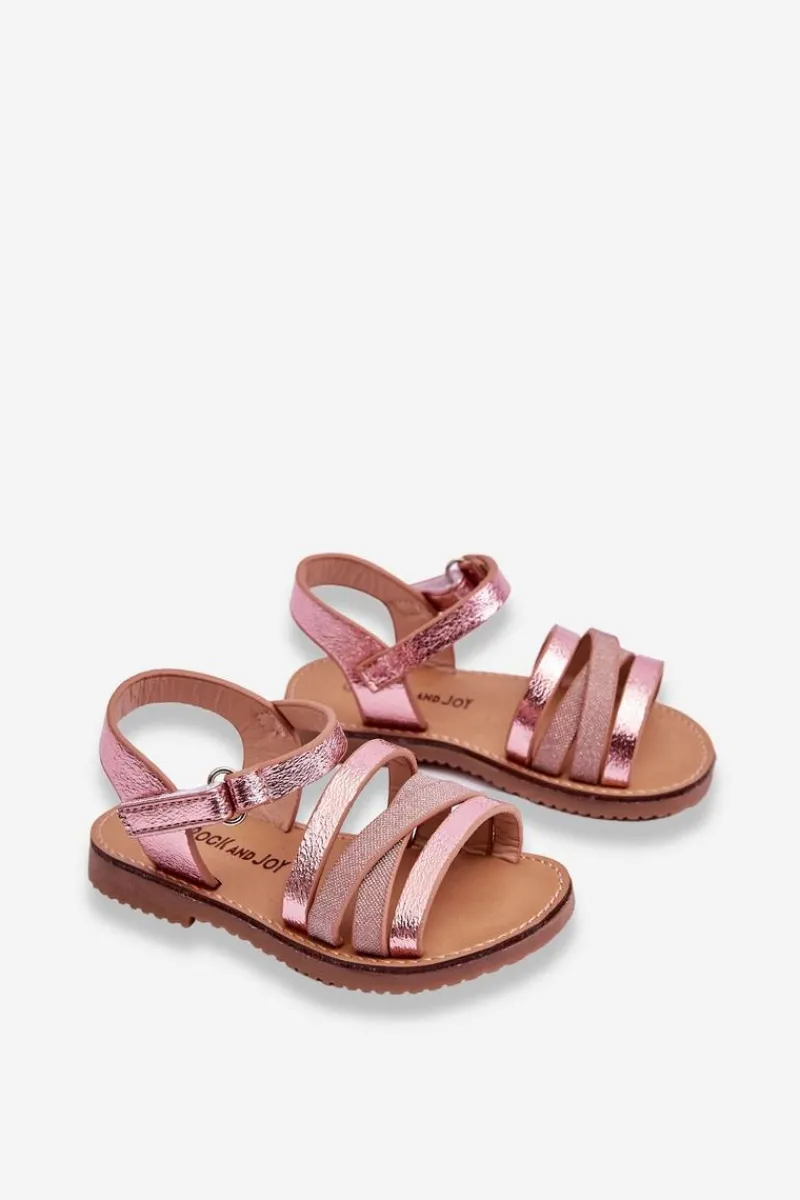 Dziewczęce>Boto Dziecięce Sandały Z Paseczkami Różowe Isla Różowy