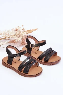 Outlet Dziecięce Sandały Z Paseczkami Czarne Isla Dzieci Dziewczęce