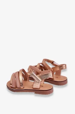 Online Boto Dziecięce Sandały Z Paseczkami Różowe Złoto Isla Złoty