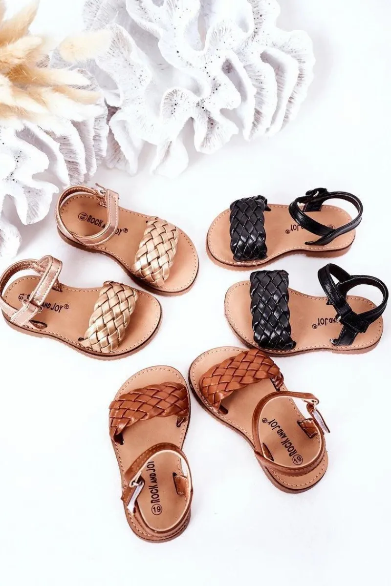Clearance Dziecięce Sandały Z Plecionką Camel Bailly Dzieci Dziewczęce