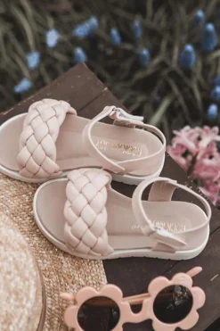 Online Boto Dziecięce Sandały Z Plecionką Różowe Adella