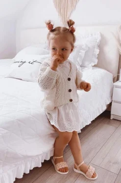 Online Boto Dziecięce Sandały Z Plecionką Różowe Adella