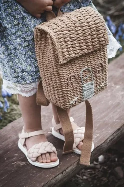 Online Boto Dziecięce Sandały Z Plecionką Różowe Adella