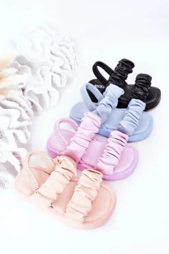 Outlet Boto Dziecięce Sandały Ze Ściągaczem Różowe Sweetness