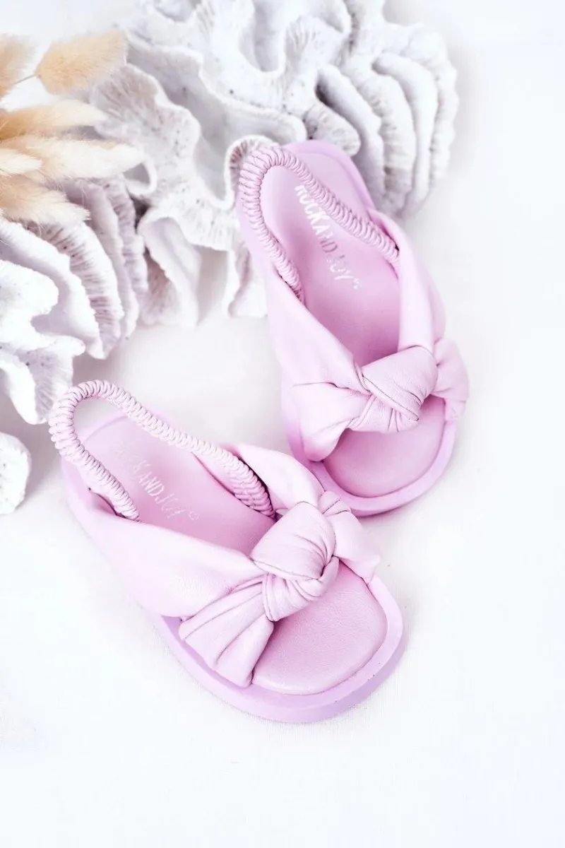 Sale Dziecięce Sandały Ze Ściągaczem Fioletowe Bubble Gum Dzieci Dziewczęce