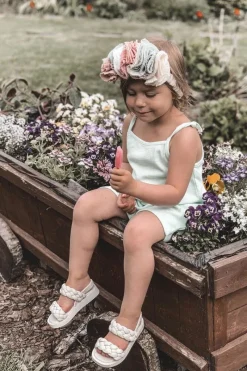 Dziecięce Sandały Ze Ściągaczem Beżowe Cutie-Pie Dzieci Dziewczęce